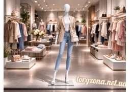 Манекен жіночий білий глянцевий 179 см для магазину одягу